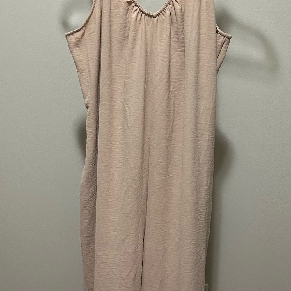 Maurices Beige Sleeveless Jumpsuit